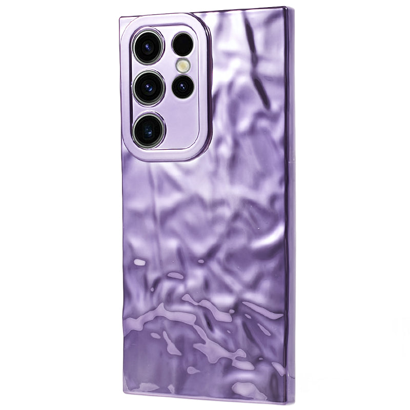 For Samsung Galaxy S23 Ultra Wrinkled Uneven TPU Case Electroplating Protective Phone Cover For Samsung Galaxy S23 Ultra Wrinkled Uneven TPU Case Electroplating Protective Phone Cover